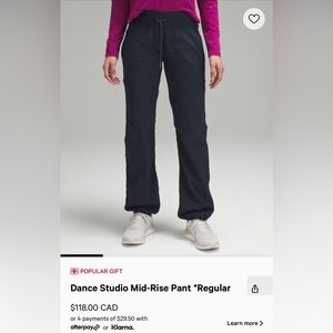 Lululemon Dance Studio Mid-rise (LINED)